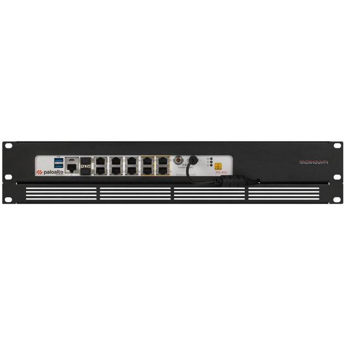 Rackmount IT Rack mount kit for Palo Alto Networks PA-415, 19", 1.3U / 2U, RAL 9005 black, 59 x 482 x 217mm 1 Rackmount IT Rack mount kit for Palo Alto Networks PA-415, 19", 1.3U / 2U, RAL 9005 black, 59 x 482 x 217mm 1