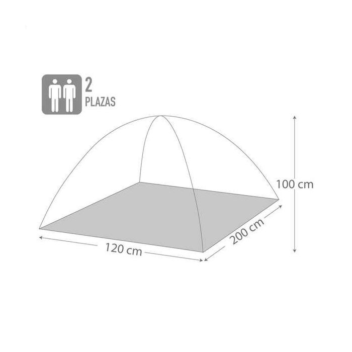 Color Baby Tienda de campaña Iglú Dome para 2 personas - Camping y Exterior - 120x200x100 cm - Poliéster, PE y Acero 2