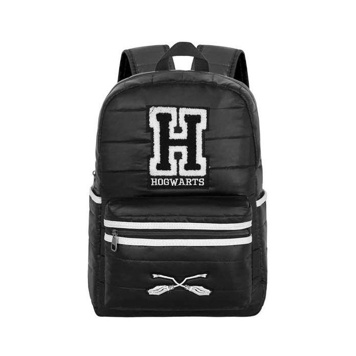 Harry Potter Mochila Padding Urbana Negro Acolchada con Bolsillo para Dispositivos Electrónicos 41x30x15 cm 1