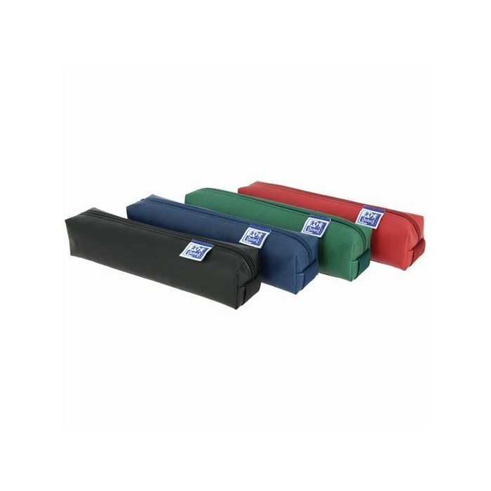 Oxford Estuche Cuadrado Pequeño Napa - Goma y Cremallera a Juego, Colores Neutros