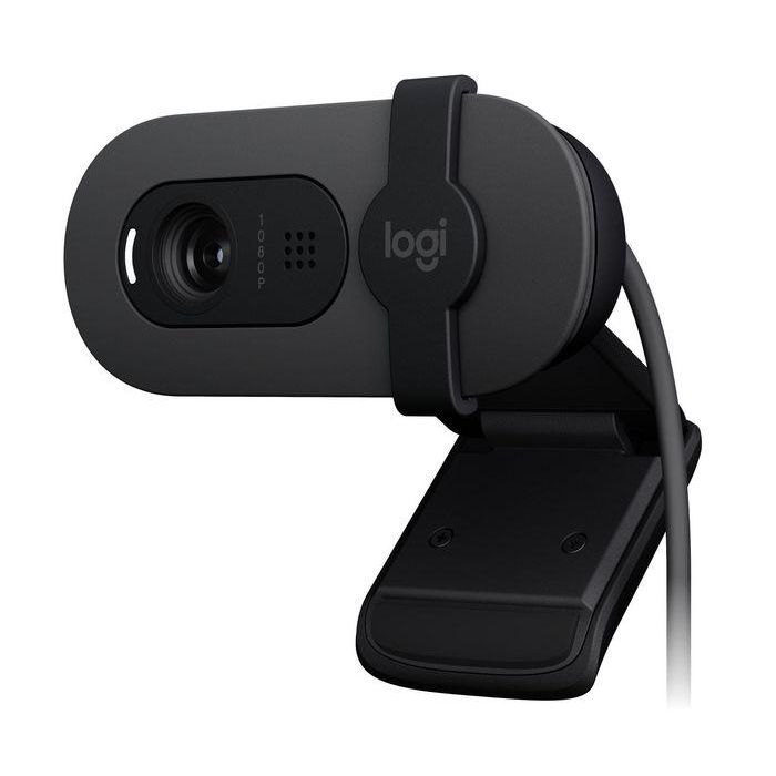 Logitech Brio 100 Webcam Grafito Full HD 1080p 2 MP con Micrófono Integrado y Tapa de Privacidad 1