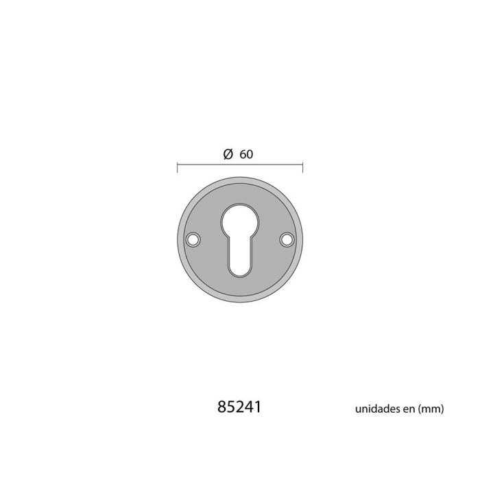 Edm Bocallave Redondo 60 mm Latón Dorado 2 Edm Bocallave Redondo 60 mm Latón Dorado 2