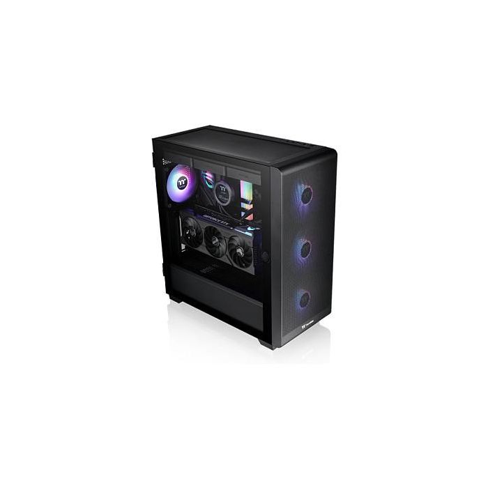 Thermaltake S250 TG ARGB - Caja Torre Media PC, Negro, con Ventana de Cristal Templado y Ventiladores ARGB, Compatible con ATX/EATX/micro-ATX/Mini-ITX