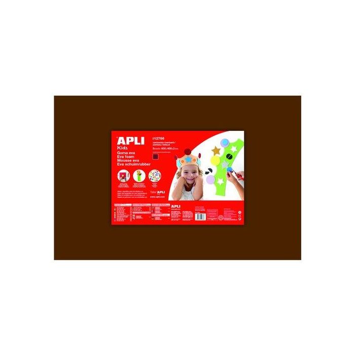 Goma Eva Apli Hoja 40X60 Cm Marron Paquete De 5