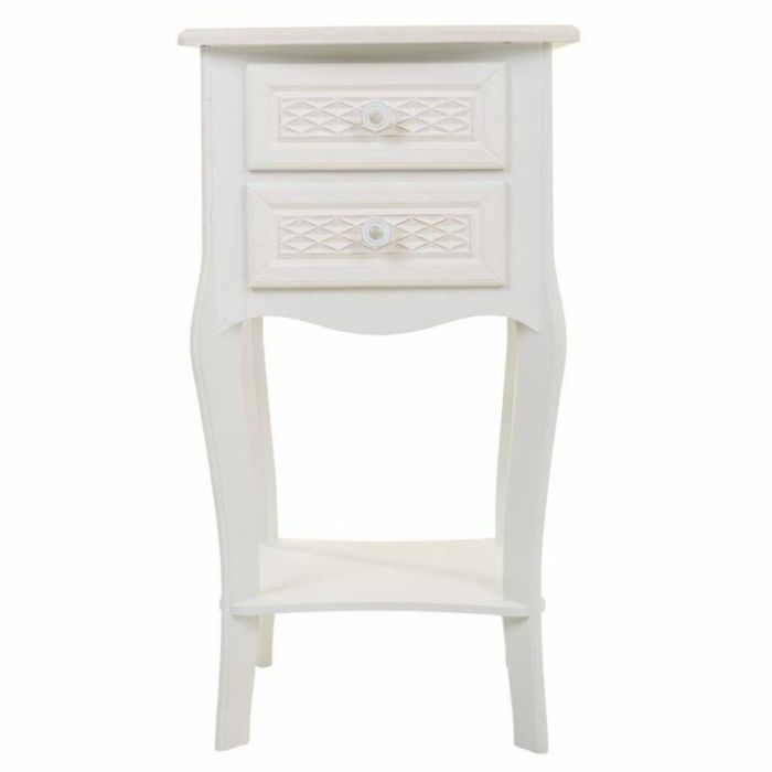 Mesita de Noche Alexandra House Living Blanco Crema 31 x 71 x 38 cm 5