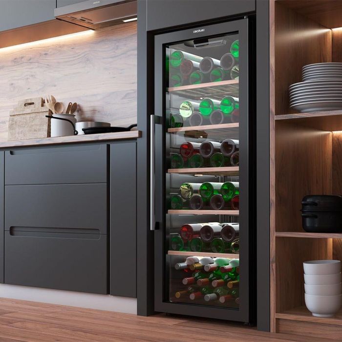Cecotec Vinoteca GrandSommelier 98000 98 botellas negro, compresor, control táctil, LED 12