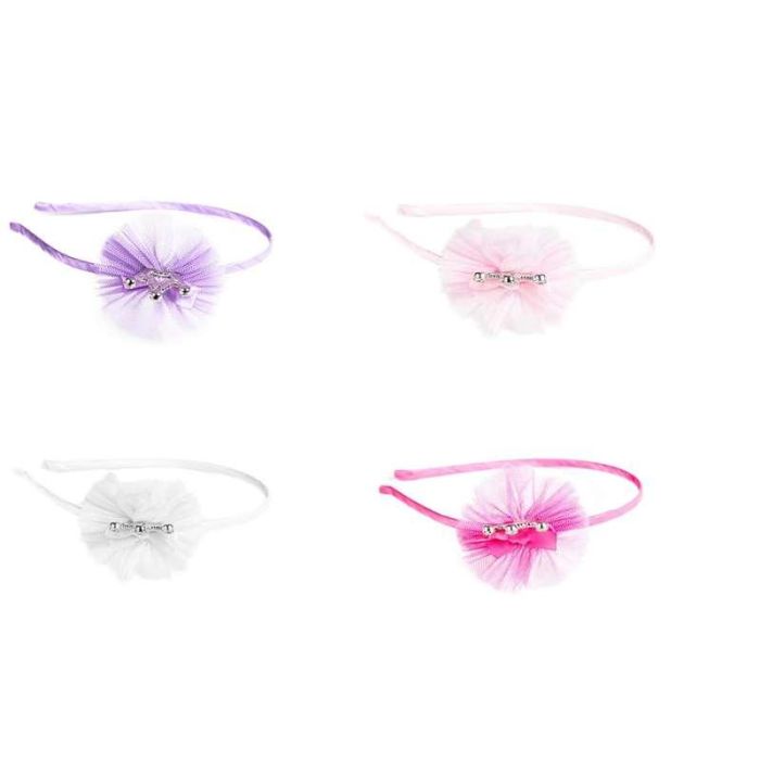 Diadema con tul y corona - modelos surtidos Diadema con tul y corona - modelos surtidos
