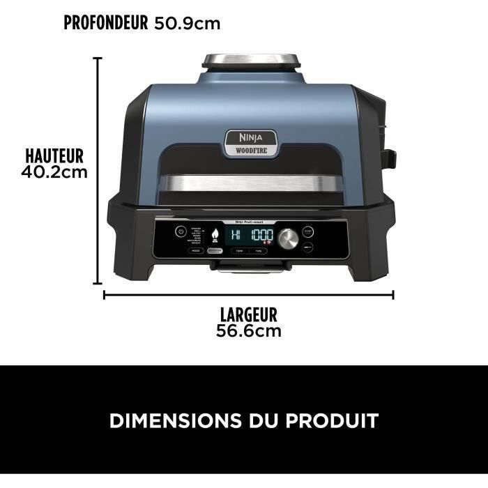 Barbacoa Eléctrica Ninja Woodfire XL con Ahumador y Freidora de Aire - 7 Funciones, App ProConnect, 10 Hamburguesas - Ref. BBK XL ELECT 1 Barbacoa Eléctrica Ninja Woodfire XL con Ahumador y Freidora de Aire - 7 Funciones, App ProConnect, 10 Hamburguesas - Ref. BBK XL ELECT 1
