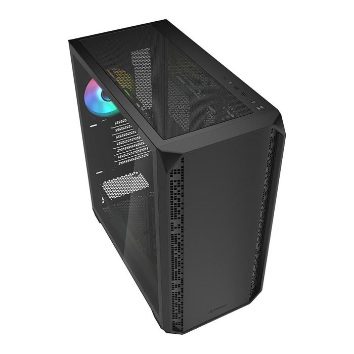 Sharkoon AK2 RGB Midi Tower Negro ATX PC con Iluminación RGB y Panel de Vidrio Templado