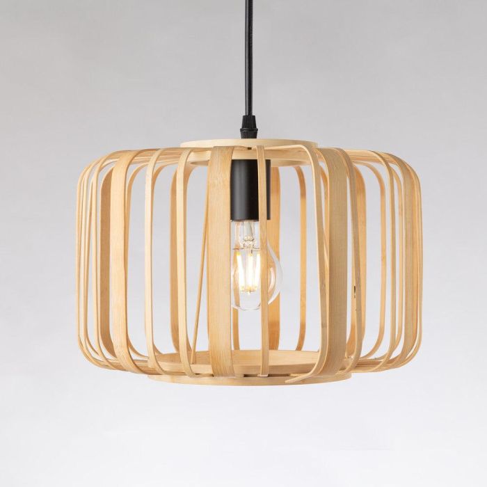 Linjiang Lámpara Colgante Ratán Boho-Chic Natural SKD-P80110