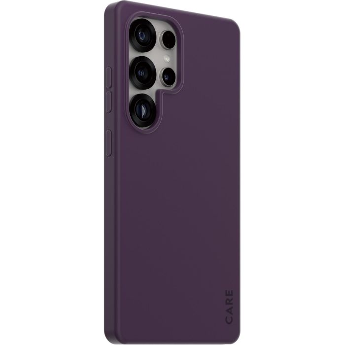 PanzerGlass Funda Fashionable Care Plum Purple para Samsung Galaxy S25 Ultra, Resistente a Golpes y Arañazos, Compatible con Carga QI