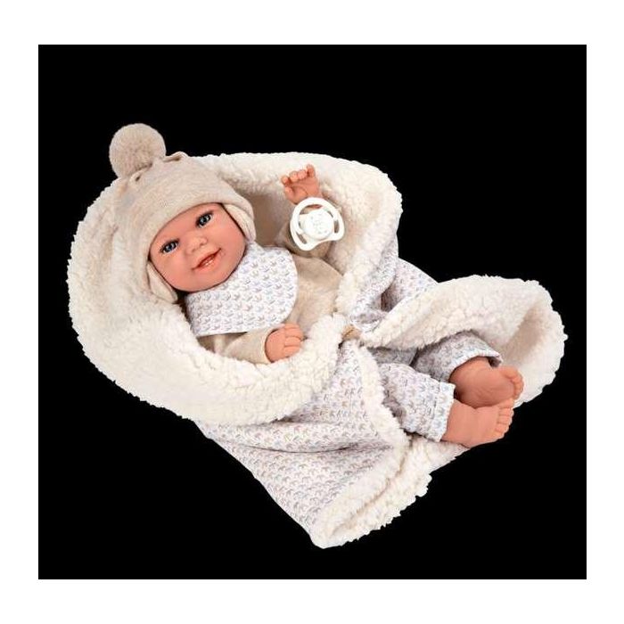 Muñeca elegance 35 cm babyto beige c/manta (muñeco de peso) 8