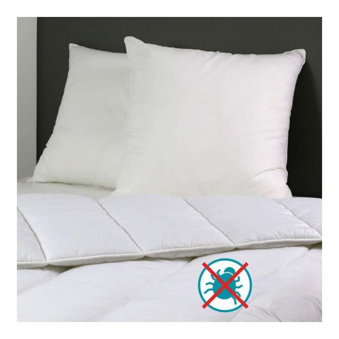 DODO Set de 2 Almohadas Antiacaros Belle Nuit 60x60 cm Blanco, Fibra Silicona Hueca, Hipoalergénicas, Confort Suave, Fabricación Francesa 1 DODO Set de 2 Almohadas Antiacaros Belle Nuit 60x60 cm Blanco, Fibra Silicona Hueca, Hipoalergénicas, Confort Suave, Fabricación Francesa 1