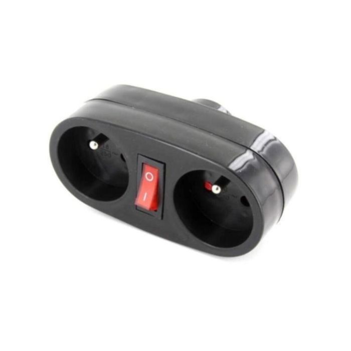 Chacon Toma Biplite con 2 Enchufes de 16A e Interruptor Antracita 0 Chacon Toma Biplite con 2 Enchufes de 16A e Interruptor Antracita 0
