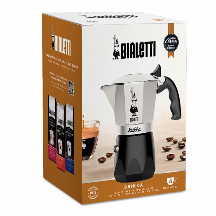 Cafetera Italiana Bialetti BRIKKA Aluminio 4 Tazas 2