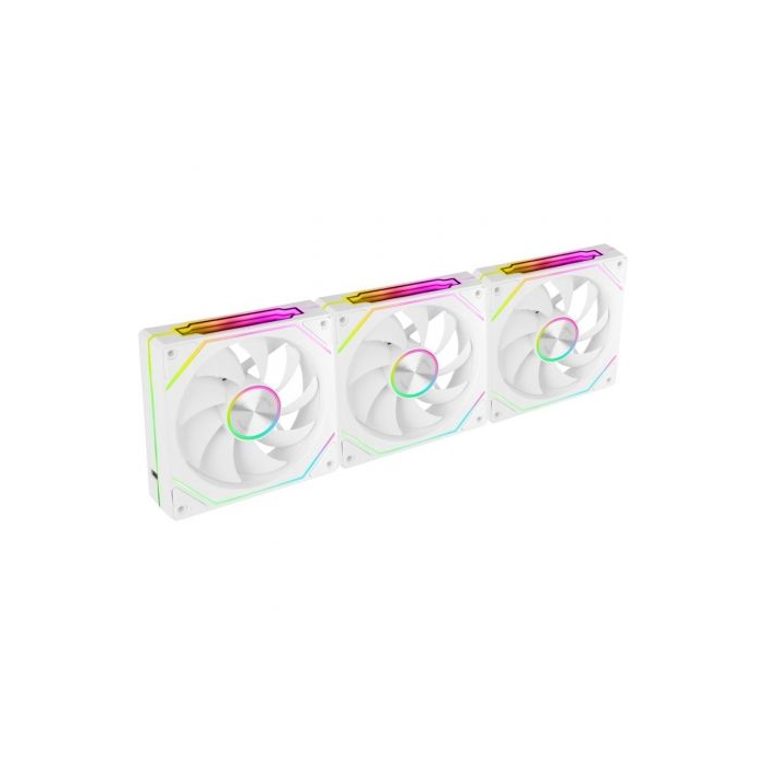 Pack 3 Ventiladores Mars Gaming MF-LINKFINITYKIT2/ 12cm/ ARGB/ Blanco 1