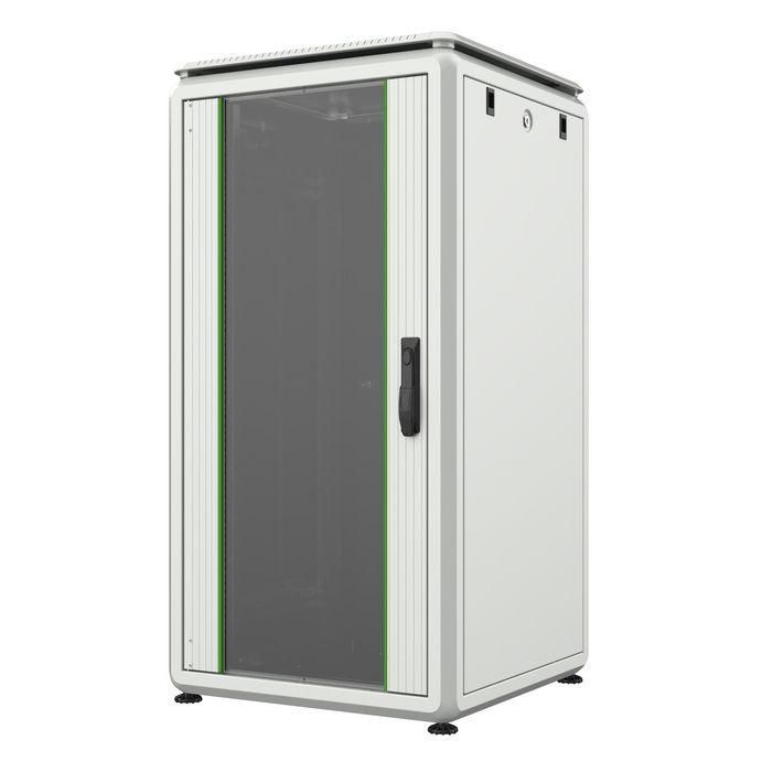 Lanview 19'' 22U Armario Rack de Pie 600x600mm para Datos con Rieles Ajustables, Gestión de Cable y Puerta Segura