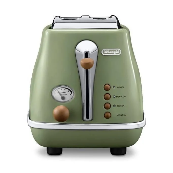 Delonghi Tostadora Icona Vintage CTOV 2103.GR Verde 900W 2 Rebanadas Termostato 6 Posiciones 1 Delonghi Tostadora Icona Vintage CTOV 2103.GR Verde 900W 2 Rebanadas Termostato 6 Posiciones 1