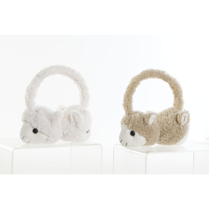 DKD Home Decor Orejera Kids Colección Ovejitas Poliéster Blanco y Marrón Claro 14x20x18 cm (4 Unidades) 1 DKD Home Decor Orejera Kids Colección Ovejitas Poliéster Blanco y Marrón Claro 14x20x18 cm (4 Unidades) 1