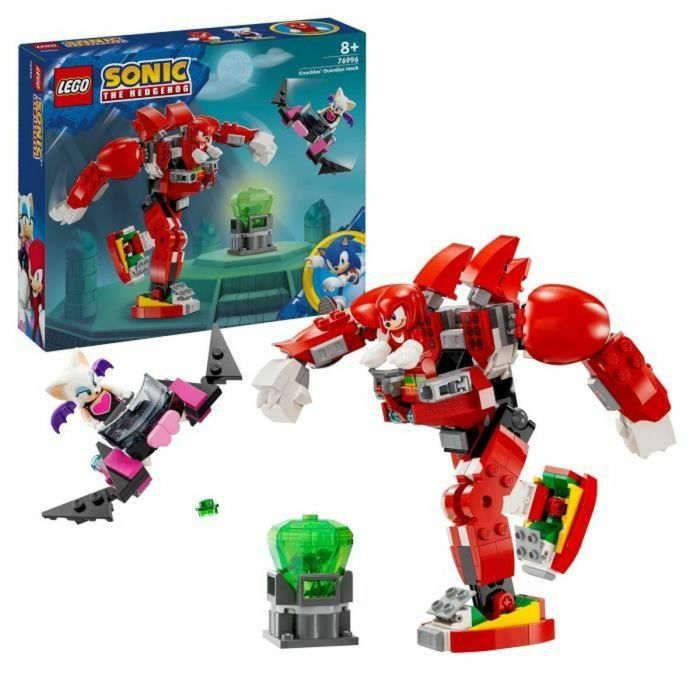 LEGO 76996 Sonic The Hedgehog: Robot Guardián de Knuckles, Minifiguras de Videojuego de Knuckles y Rojo con Master Emerald