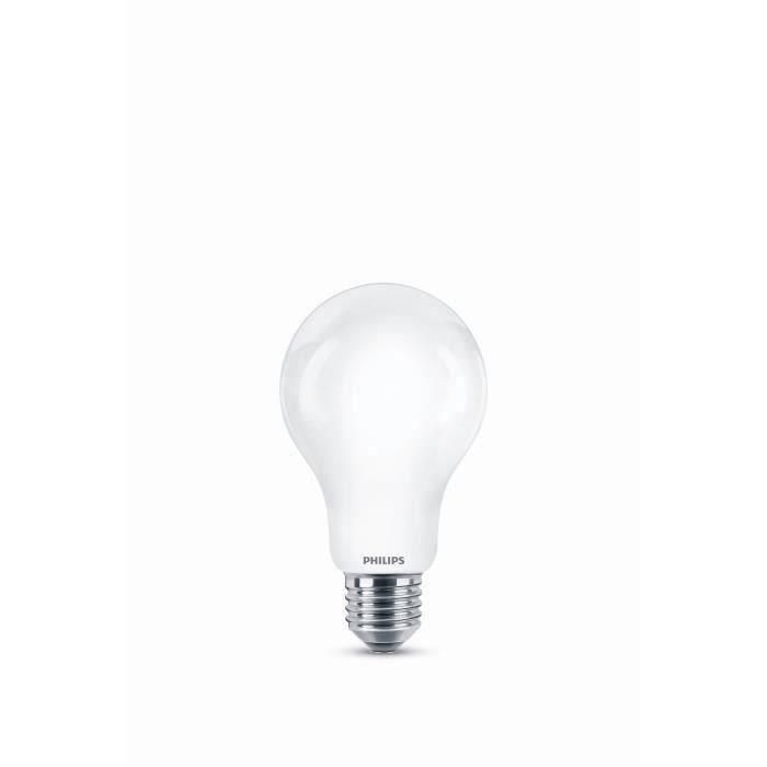 Philips Bombilla LED Standard E27 13W 2000lm 4000K Luz Día Equivalente 120W No Regulable Cristal Mate Apertura 360° Ø7x12.1cm 1