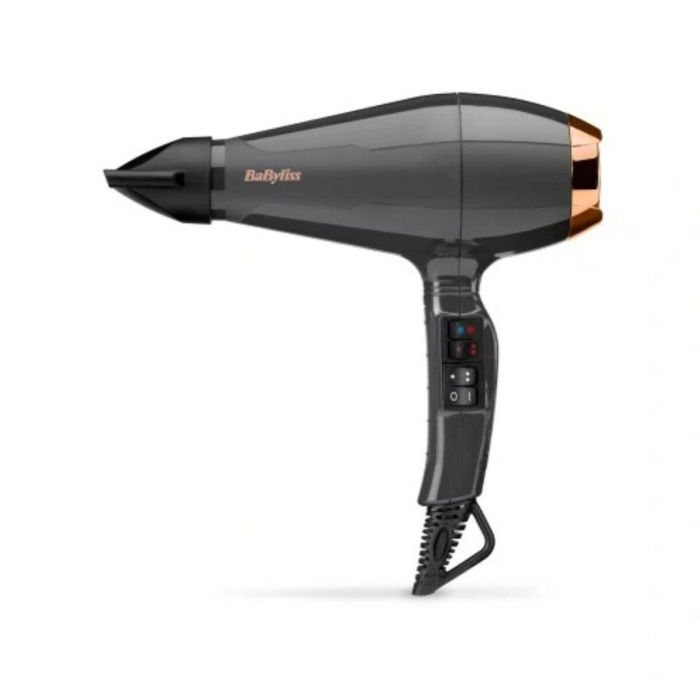 BaByliss 6719 Secador de Pelo Profesional 2200W Motor AC 115 km/h Iónico Difusor, 2 Boquillas, Aire Frío, 2 Temp/Vel 1