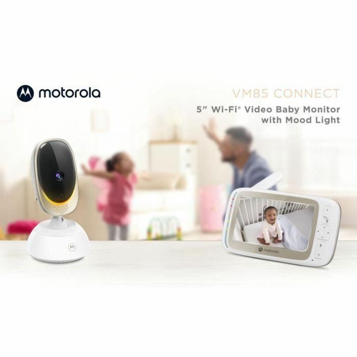 Motorola Baby VM85 Videoteléfono Conectado para Bebés con Audio Bidireccional, Detección de Movimiento y Sonido, Visión Nocturna