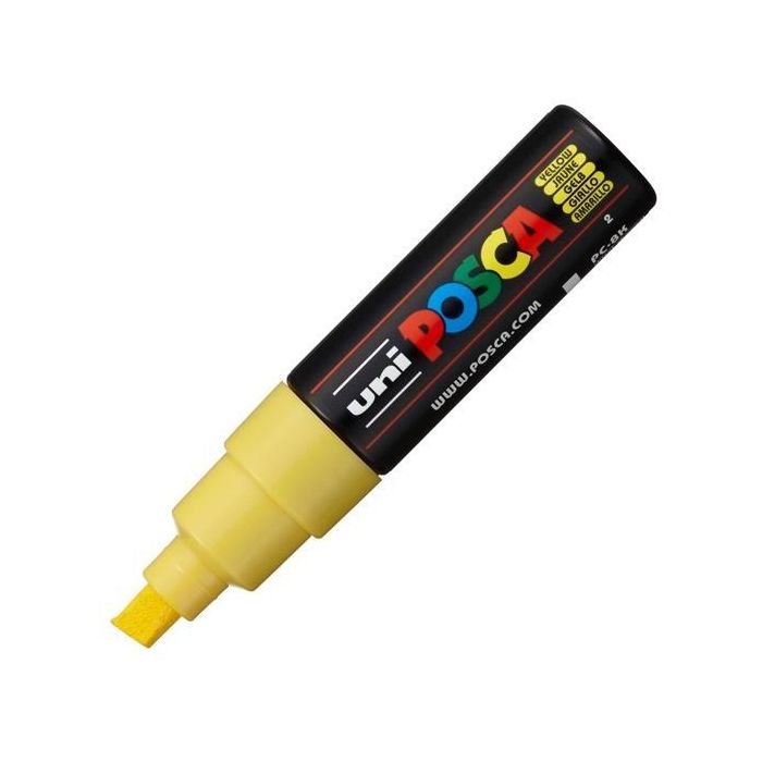 POSCA Pc-8K Marcador No Permanente Punta Biselada 8.0 mm Amarillo POSCA Pc-8K Marcador No Permanente Punta Biselada 8.0 mm Amarillo