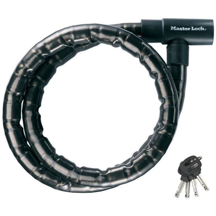 Master Lock 8115EURDPS candado de cable con llave de acero - Negro