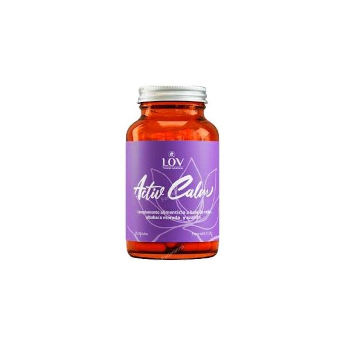 LOV NATURAL SOLUTIONS Activ Calm - Melisa, Albahaca Morada, Azafrán - Relajación y Resistencia Estrés - 30 Cápsulas