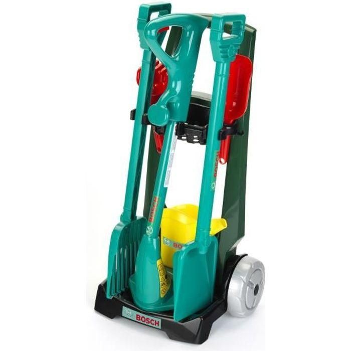 Bosch 2751 Carro de Jardín Juguete Klein con Accesorios: Pala, Rastrillo, Regadera, Bordeadora. Estable y para Niños +3 Años 0 Bosch 2751 Carro de Jardín Juguete Klein con Accesorios: Pala, Rastrillo, Regadera, Bordeadora. Estable y para Niños +3 Años 0