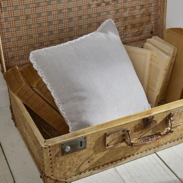 Cojín - TODAY - CHARME - Chambray x Dentelle Constance - 40 x 40 cm 2 Cojín - TODAY - CHARME - Chambray x Dentelle Constance - 40 x 40 cm 2