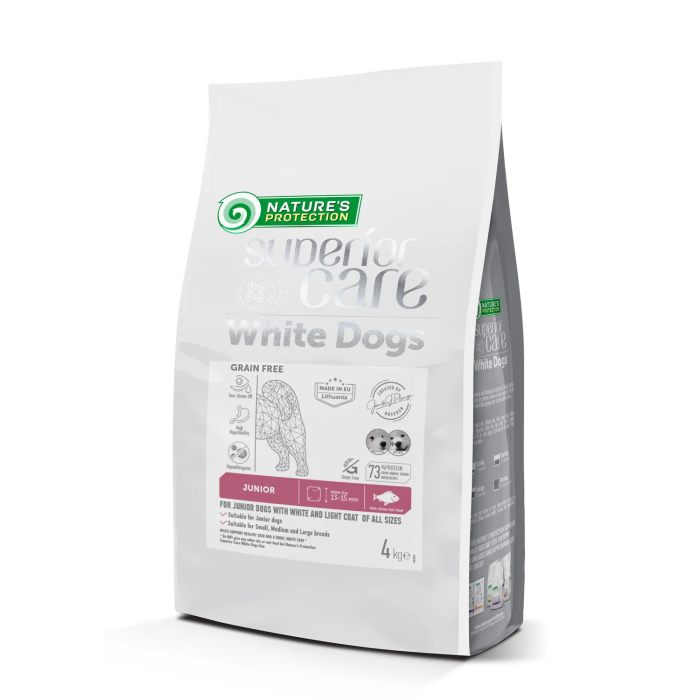 Nature's Protection Alimento Seco para Perros Junior Sin Cereales Pescado Blanco 4 kg