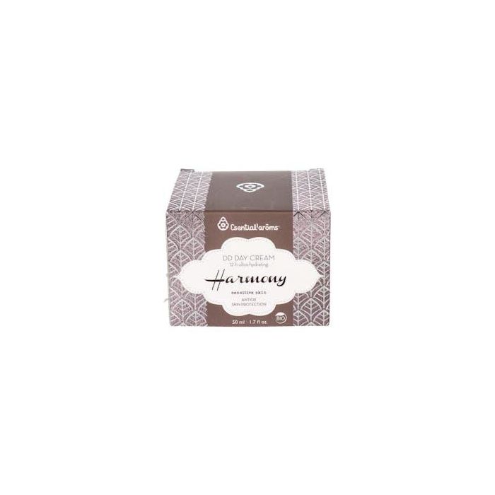 ESENTIAL AROMS DD Crema facial Harmony para Piel Sensible con Tsubaki y Protección UV, 50ml