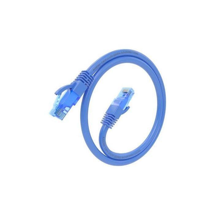 AISENS - CABLE DE RED LATIGUILLO RJ45 CAT.6 UTP AWG26 CCA, AZUL, 0.75M 1