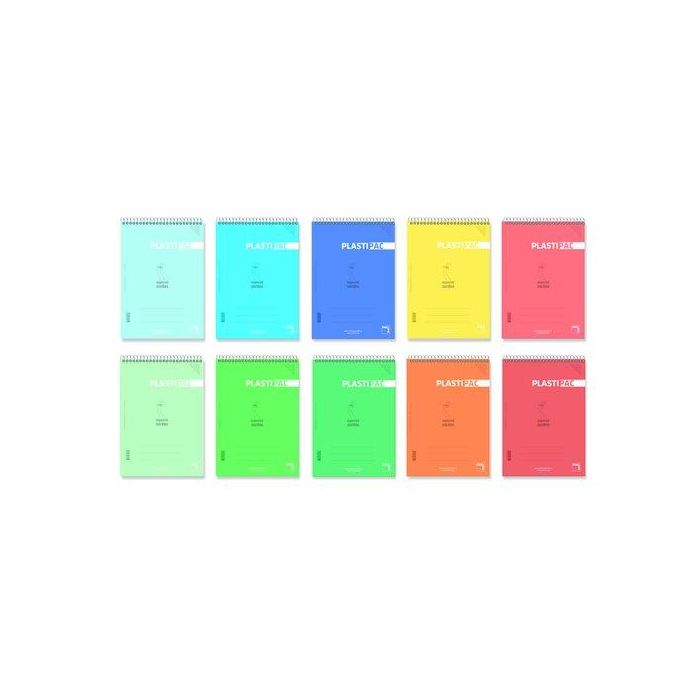 Bloc Pacsa Plastipac Tapa Pp Fº 80H Cuadric.4X4 Especial Zurdos 90G Surtido (10 Col.) (Set de 5)