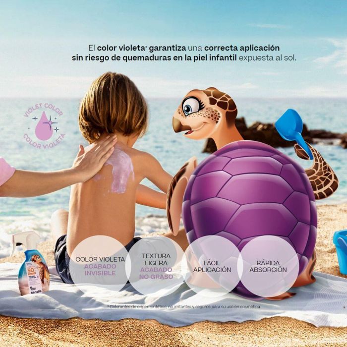 Sensilis PEDIATRICS Loción Spray Fotoprotector Corporal SPF50+ Piel Atópica Resistente Agua Absorción Rápida Hidratante Pack 2x200ml 1