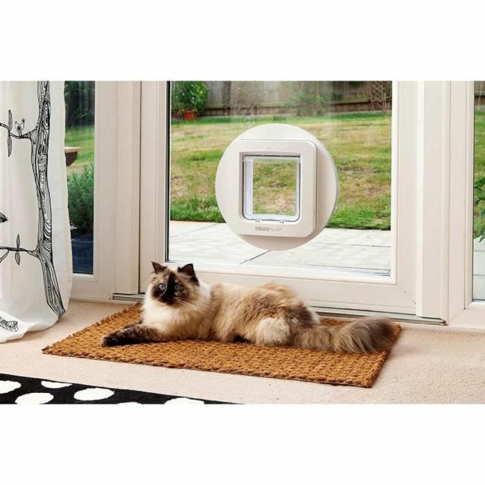 SUREFLAP Solapa de gato grande con chip electrónico blanco 2