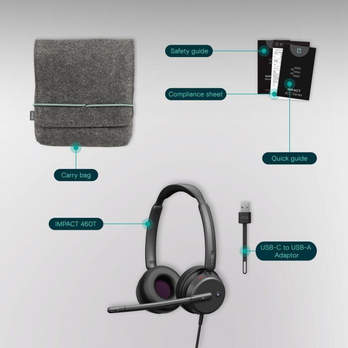 Auriculares con Micrófono Epos 1001253 Negro 4