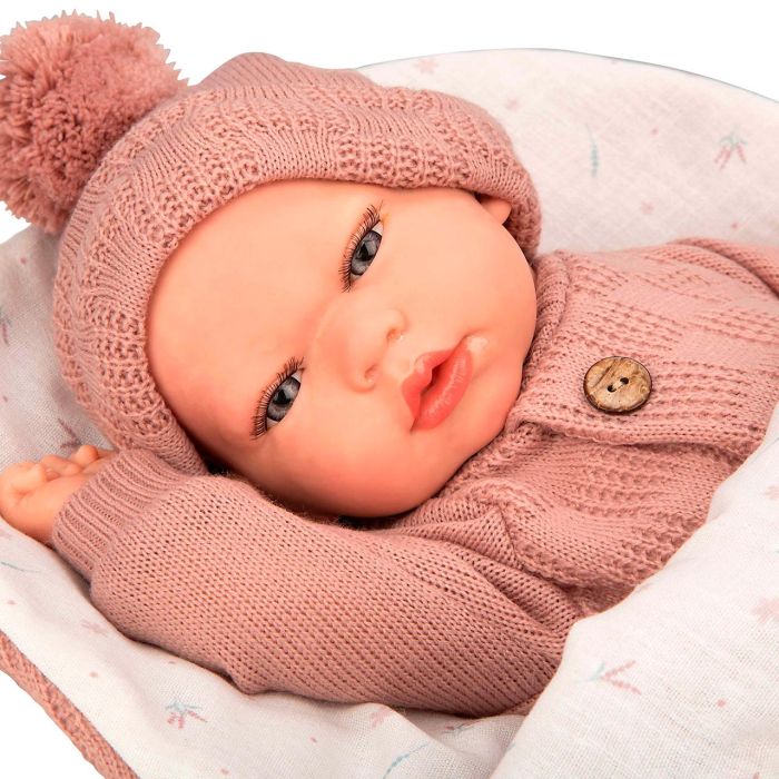 Muñecas Arias Muñeca Reborn Elba Rosa con Saco de Dormir 40 cm para Niñas +3 Años 2 Muñecas Arias Muñeca Reborn Elba Rosa con Saco de Dormir 40 cm para Niñas +3 Años 2