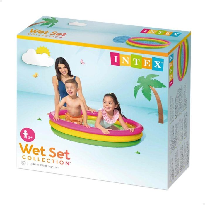 Piscina Hinchable para Niños Intex Sunset Aros 131 L 114 x 25 x 114 cm (6 Unidades) 1