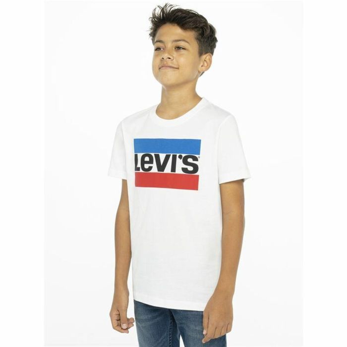 Camiseta de Manga Corta Infantil Levi's 9E8568-001 Blanco 4 Camiseta de Manga Corta Infantil Levi's 9E8568-001 Blanco 4