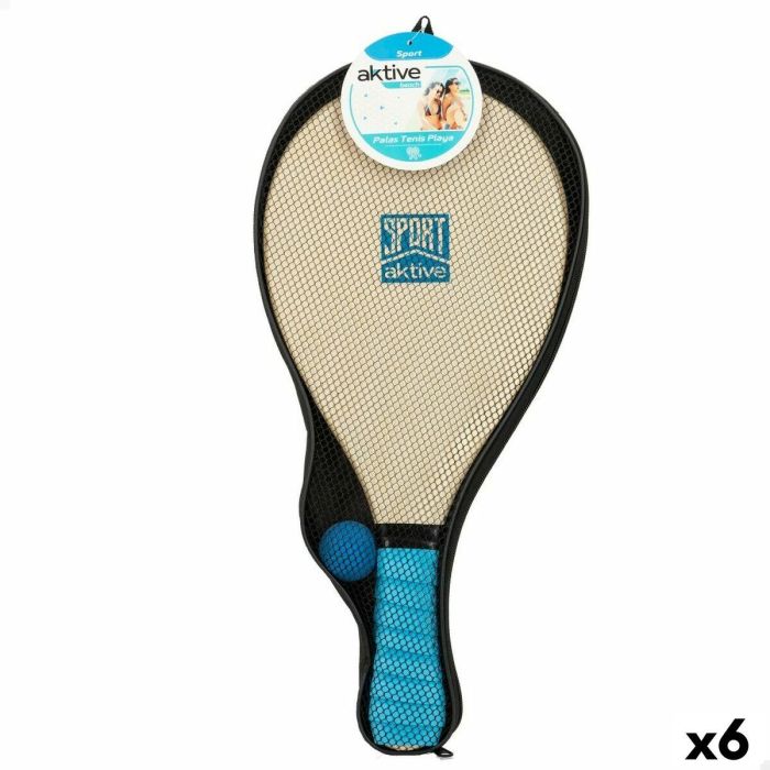 Palas de Playa con Pelota Aktive 20 x 44 x 1 cm (6 Unidades) 3 Palas de Playa con Pelota Aktive 20 x 44 x 1 cm (6 Unidades) 3