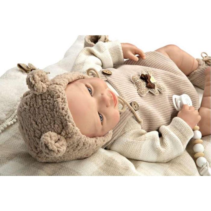 Muñecas Arias Muñeco Reborn Ruben c/cojin, Cuerpo Blando 45 cm 16