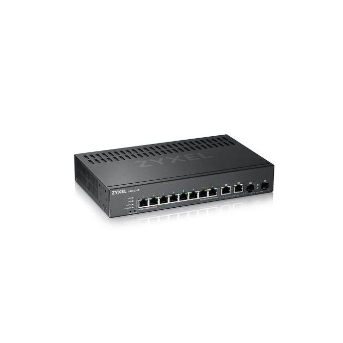 Zyxel GS2220-10-EU0101F Switch Gestionado L2, 10 Puertos Gigabit Ethernet, 20 Gbit/s, Sin Ventilador, Montaje en Rack, Negro Zyxel GS2220-10-EU0101F Switch Gestionado L2, 10 Puertos Gigabit Ethernet, 20 Gbit/s, Sin Ventilador, Montaje en Rack, Negro
