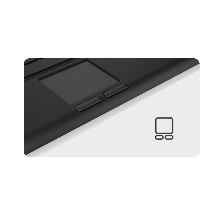 KeySonic KSK-5211ELU Mini Teclado USB con Touchpad QWERTZ Alemán LED Negro