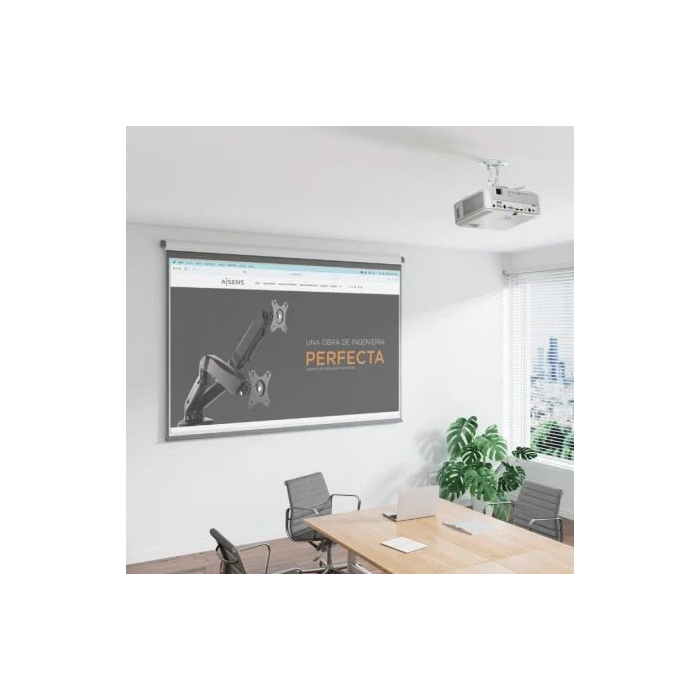 Aisens Soporte de Techo Universal Giratorio Inclinable para Proyector Blanco