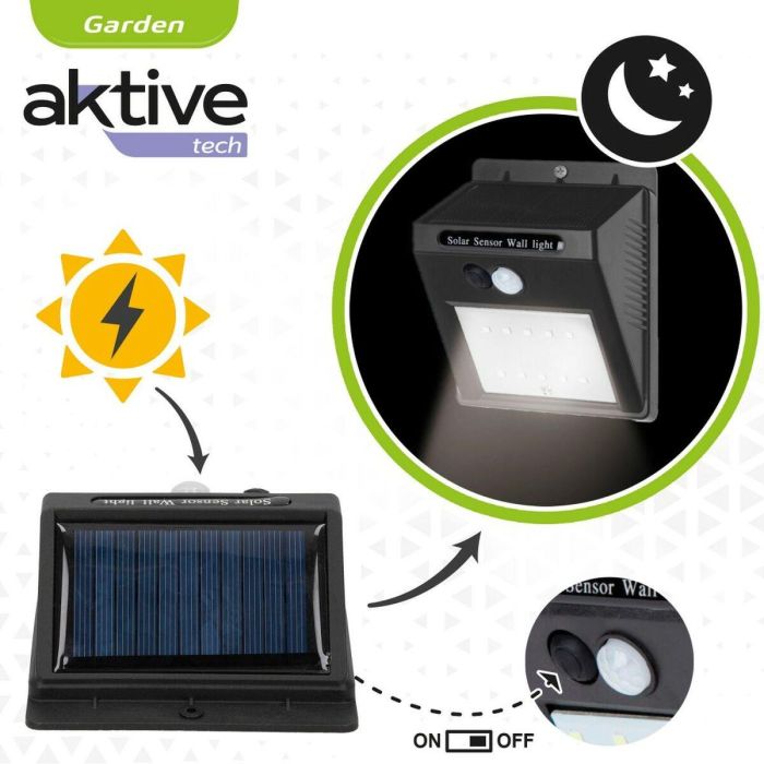 Luz solar Aktive Plástico 9 x 12 x 5 cm (6 Unidades) 1