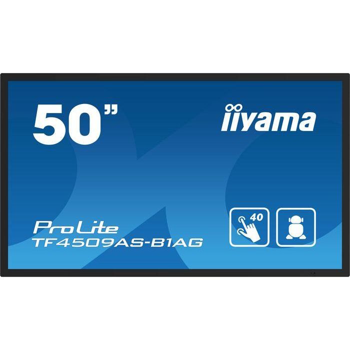 Monitor Iiyama 50" Pcap Ag Bezel Free 40-Points, 1920X1080, Andr. 11,4Gb, 32Gb, Ips, 24/7, 2Xhdmi, Dp, 435Cdm2 , Landsc-Portr-Face-Up Mode, Lan, Rs232, Vesa 200X200Mm (TF5039AS-B1AG) Monitor Iiyama 50" Pcap Ag Bezel Free 40-Points, 1920X1080, Andr. 11,4Gb, 32Gb, Ips, 24/7, 2Xhdmi, Dp, 435Cdm2 , Landsc-Portr-Face-Up Mode, Lan, Rs232, Vesa 200X200Mm (TF5039AS-B1AG)