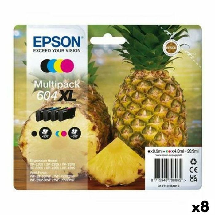 Cartucho de Tinta Original Epson XP-2200 WF-2910DWF 604XL Negro/Cian/Magenta/Amarillo (8 Unidades) Cartucho de Tinta Original Epson XP-2200 WF-2910DWF 604XL Negro/Cian/Magenta/Amarillo (8 Unidades)